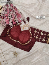 Buy Creap Silk Saree With Designer Style KcPc