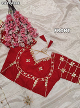 Buy Creap Silk Saree With Designer Style KcPc