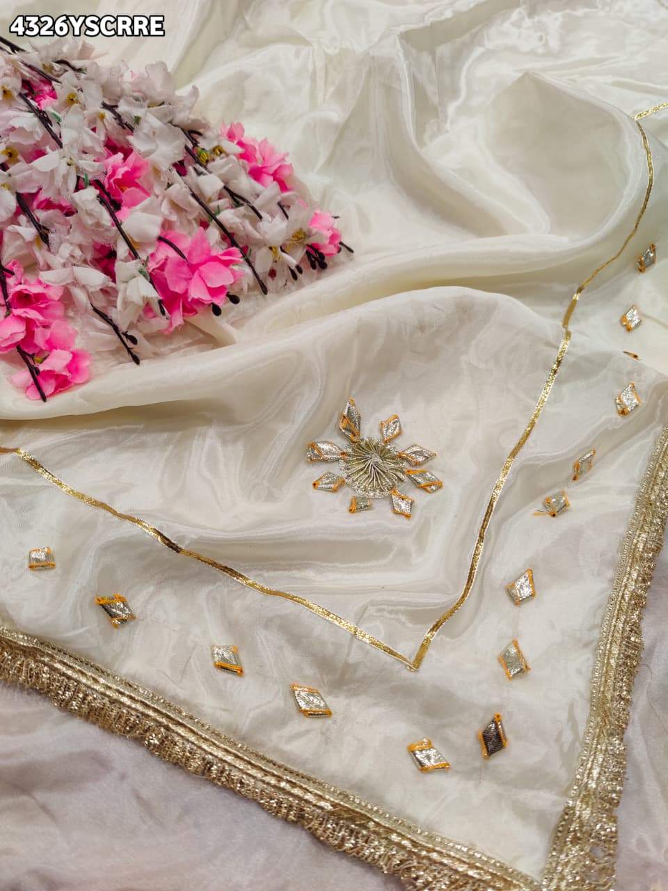 Buy Creap Silk Saree With Designer Style KcPc
