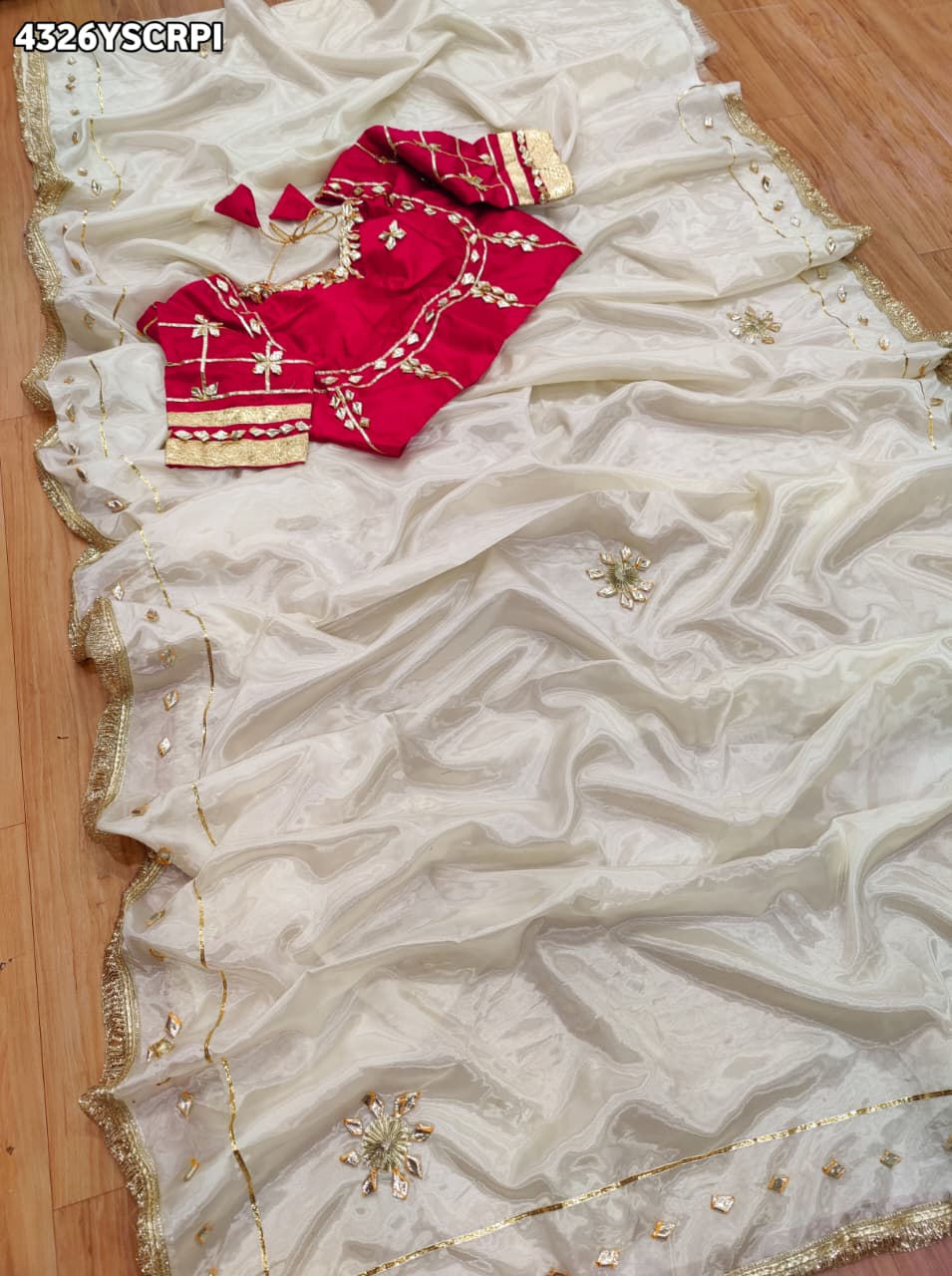 Buy Creap Silk Saree With Designer Style KcPc