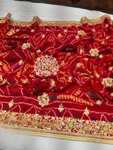 KcPc Beautifull Aara-Taari Work Marwari Chunri