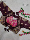 KcPc New Designer Gaji Silk Blouse with Elegant Gota Patti Work Blouse PRD