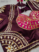 KcPc New Designer Gaji Silk Blouse with Elegant Gota Patti Work Blouse PRD