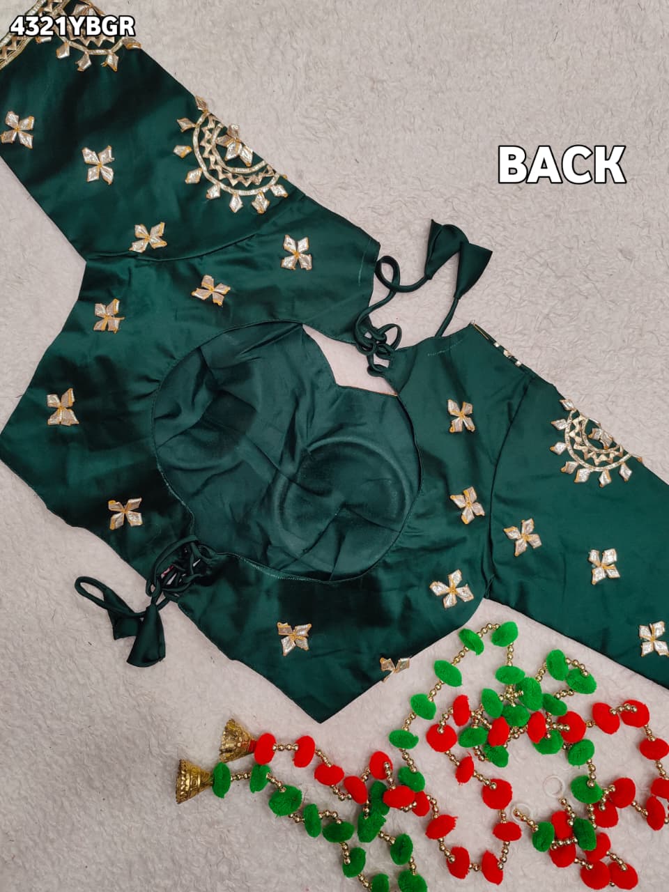 KcPc New Latest Designer Gaji Silk Blouse with Elegant Gota Patti Work Blouse PRD