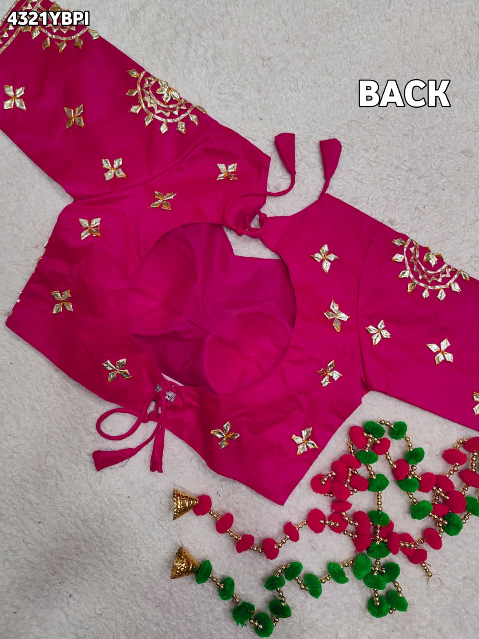 KcPc New Traditional Gaji Silk Designer Blouse with Gota Patti Work Blouse PRD