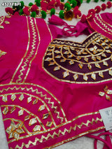 KcPc New Traditional Gaji Silk Designer Blouse with Gota Patti Work Blouse PRD