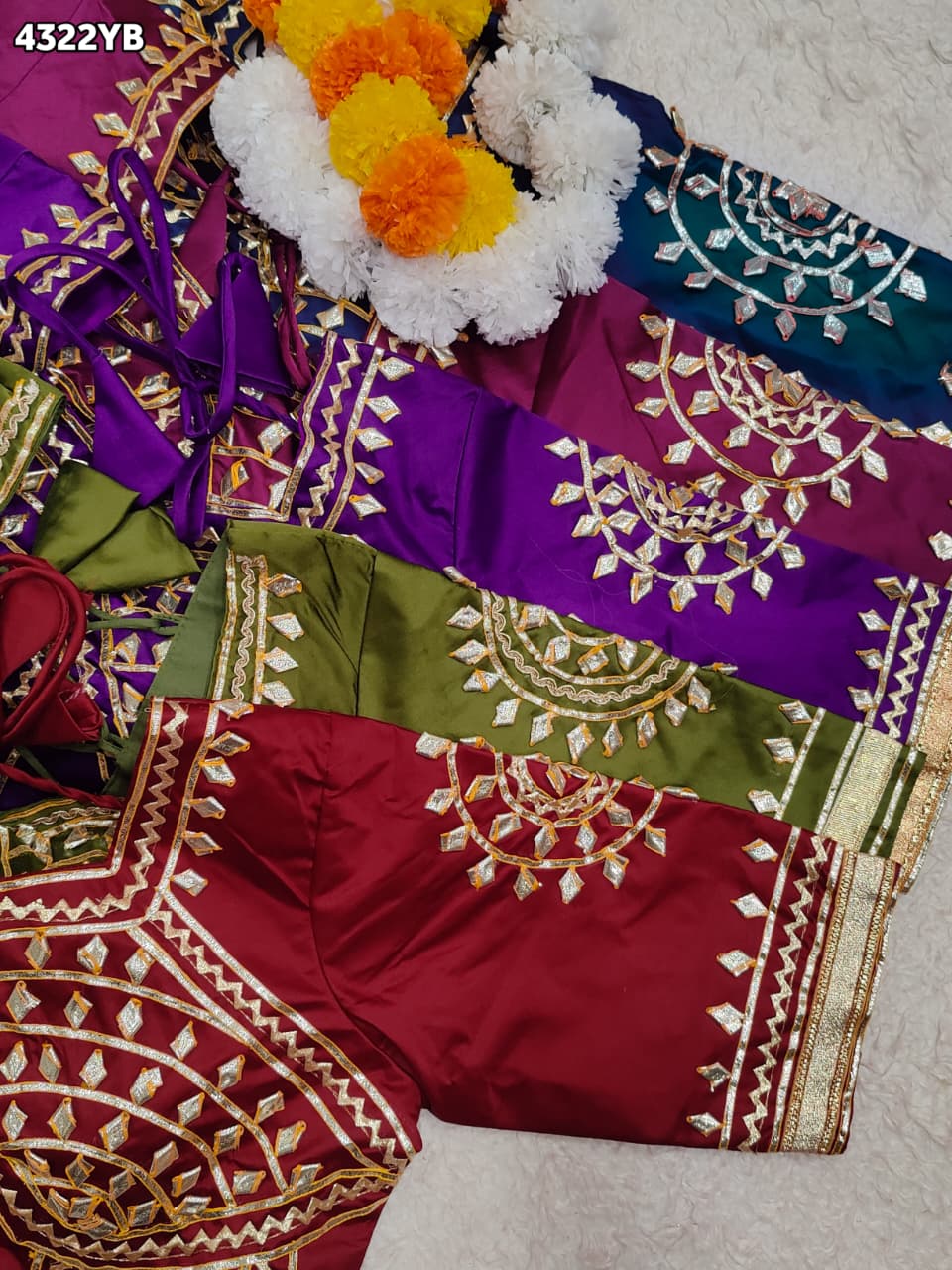 KcPc New Exclusive Gaji Silk Blouse with Designer Gota Patti Work Blouse PRD