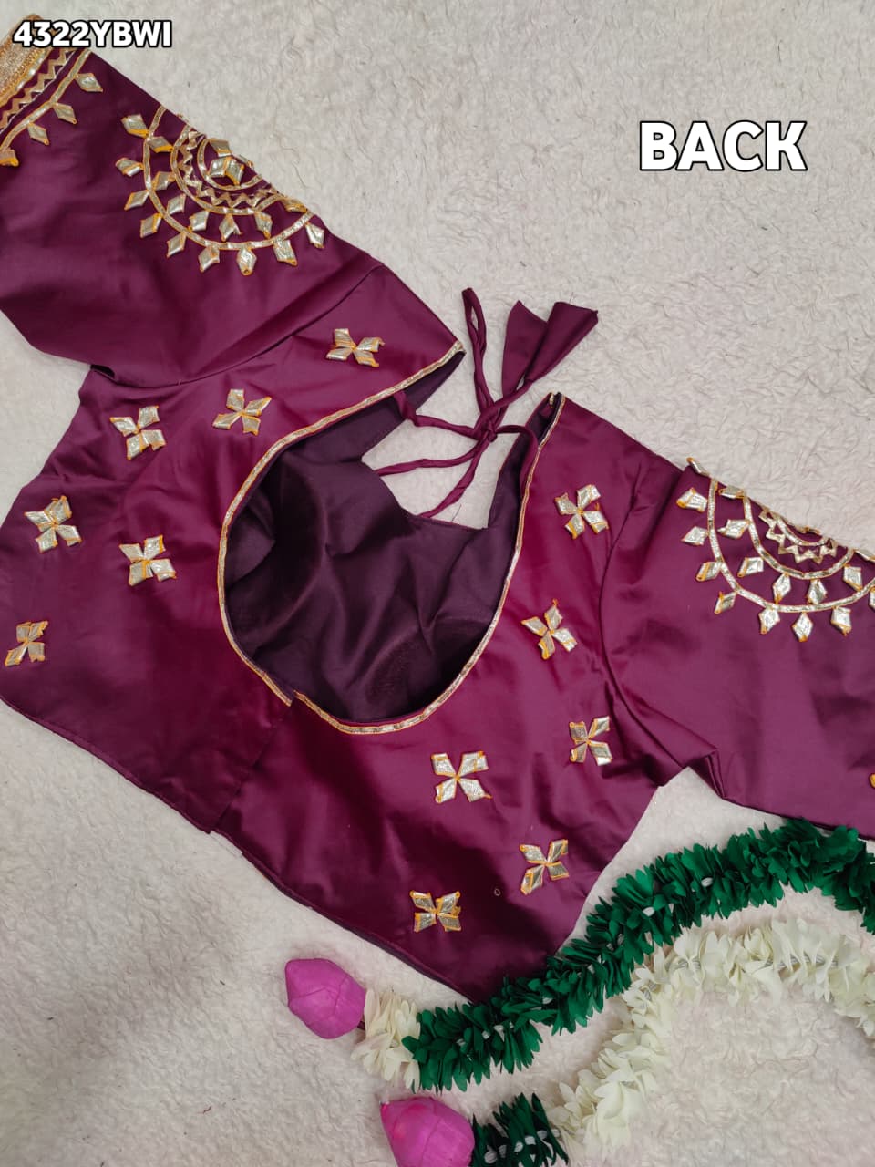 KcPc New Traditional Gaji Silk Blouse with Designer Gota Patti Work Blouse PRD