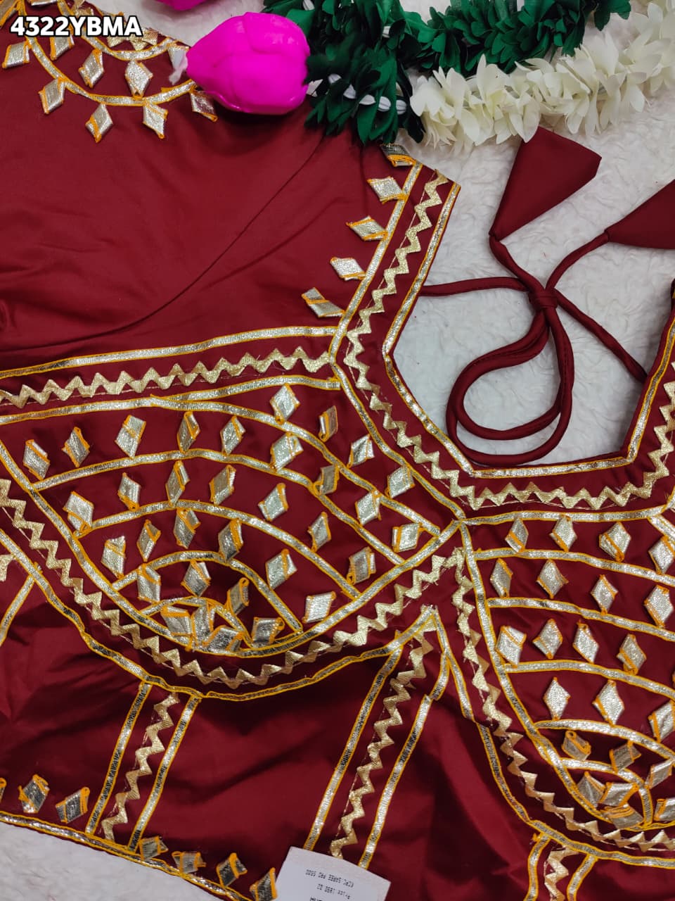 KcPc New Modern Gaji Silk Blouse with Designer Gota Patti Work Blouse PRD