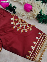 KcPc New Modern Gaji Silk Blouse with Designer Gota Patti Work Blouse PRD