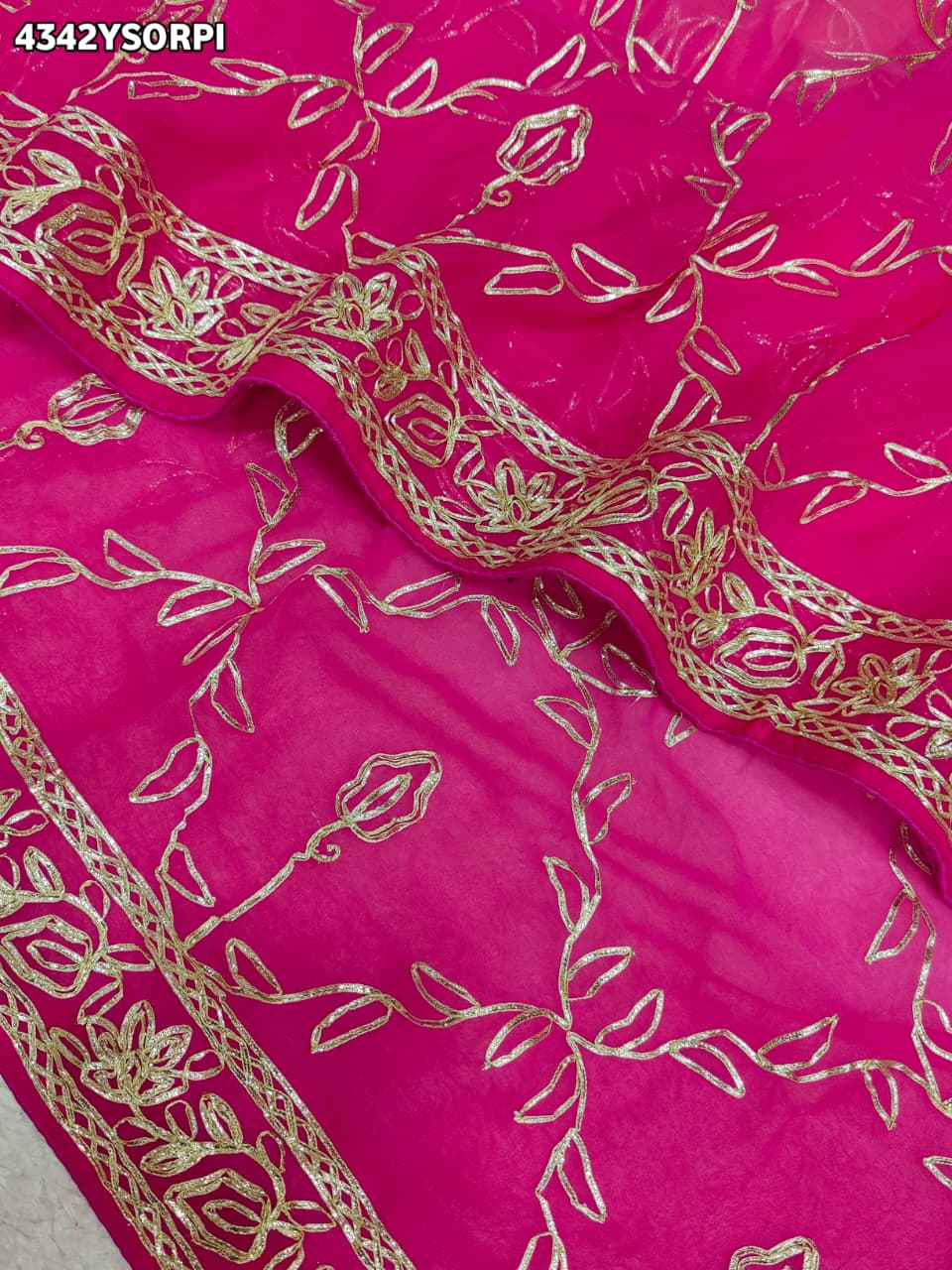 Buy Chiffon Saree With Gota Patti Work KcPc