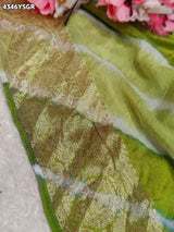 KcPc Royal Ethnic Wear Saree with Designer Leheriya Style and Zari BorderSFS