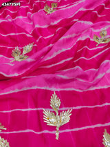 KcPc Premium Chiffon Leheriya Saree Designed with Traditional Gotapatti HandworkSFS