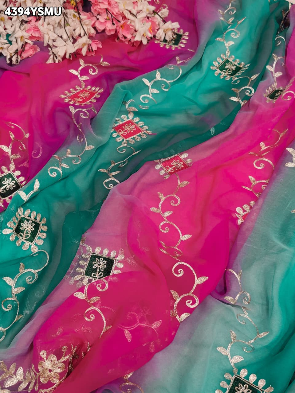 KcPc New Royal Festive Wear Saree with Stunning Embroidery Work Detailing