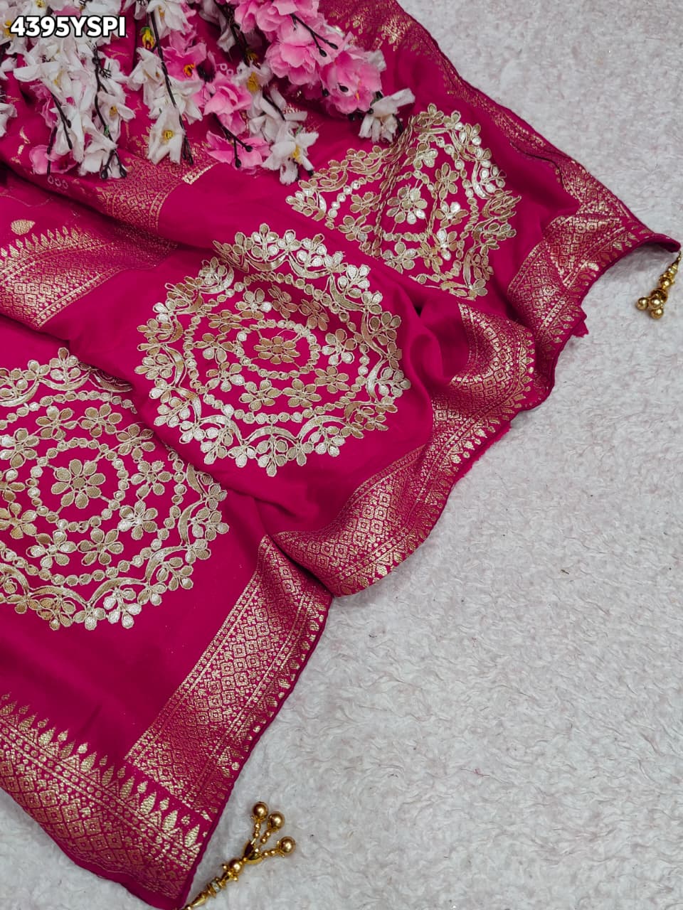 KcPc New Premium Banarasi Style Modal Silk Saree for Festive Wear