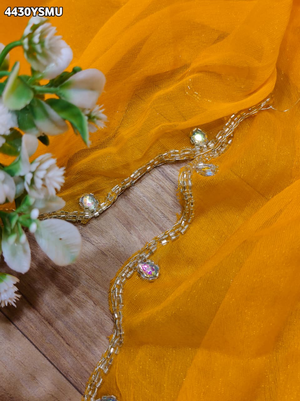 KcPc New Premium Faag Style Saree with Rich Cutdana Work and Ethnic Elegance SHCR