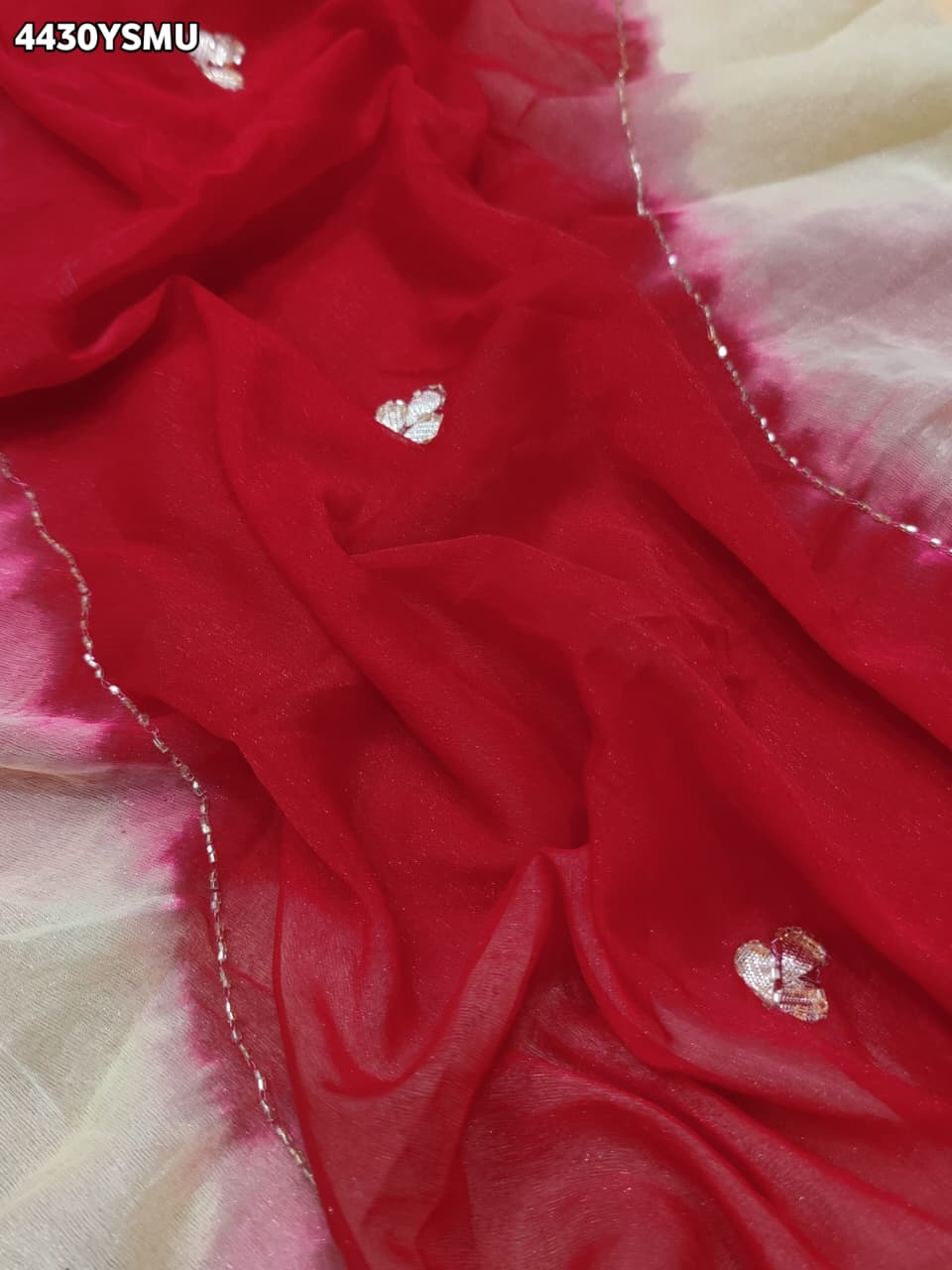 KcPc New Premium Faag Style Saree with Rich Cutdana Work and Ethnic Elegance SHCR