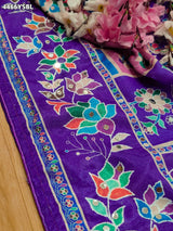 KcPc Premium Printed Style Saree with Beautiful Mirror Work Detailing ASH