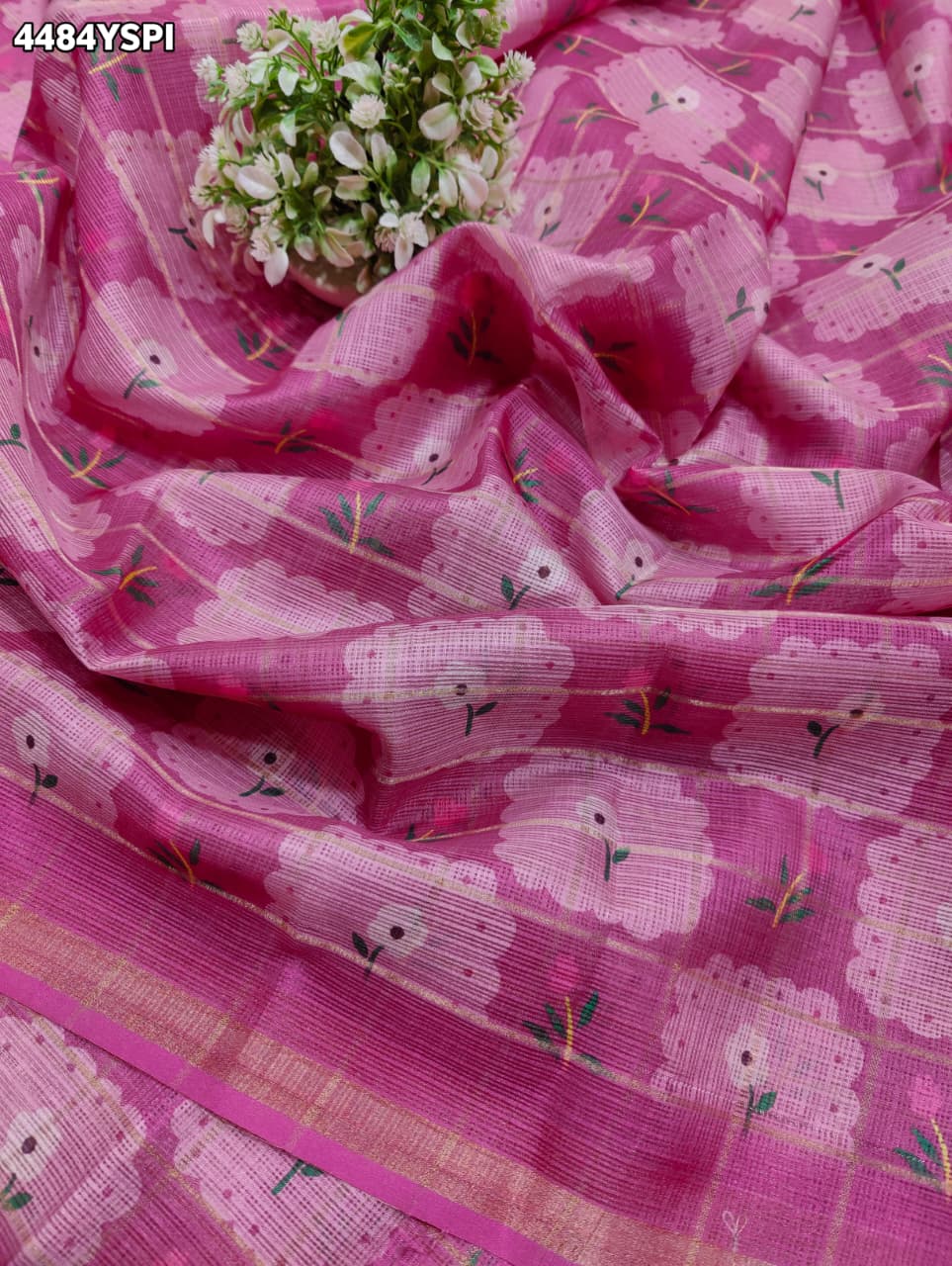 KcPc Beautiful Kota Doria Saree with Graceful Ethnic EleganceSWA