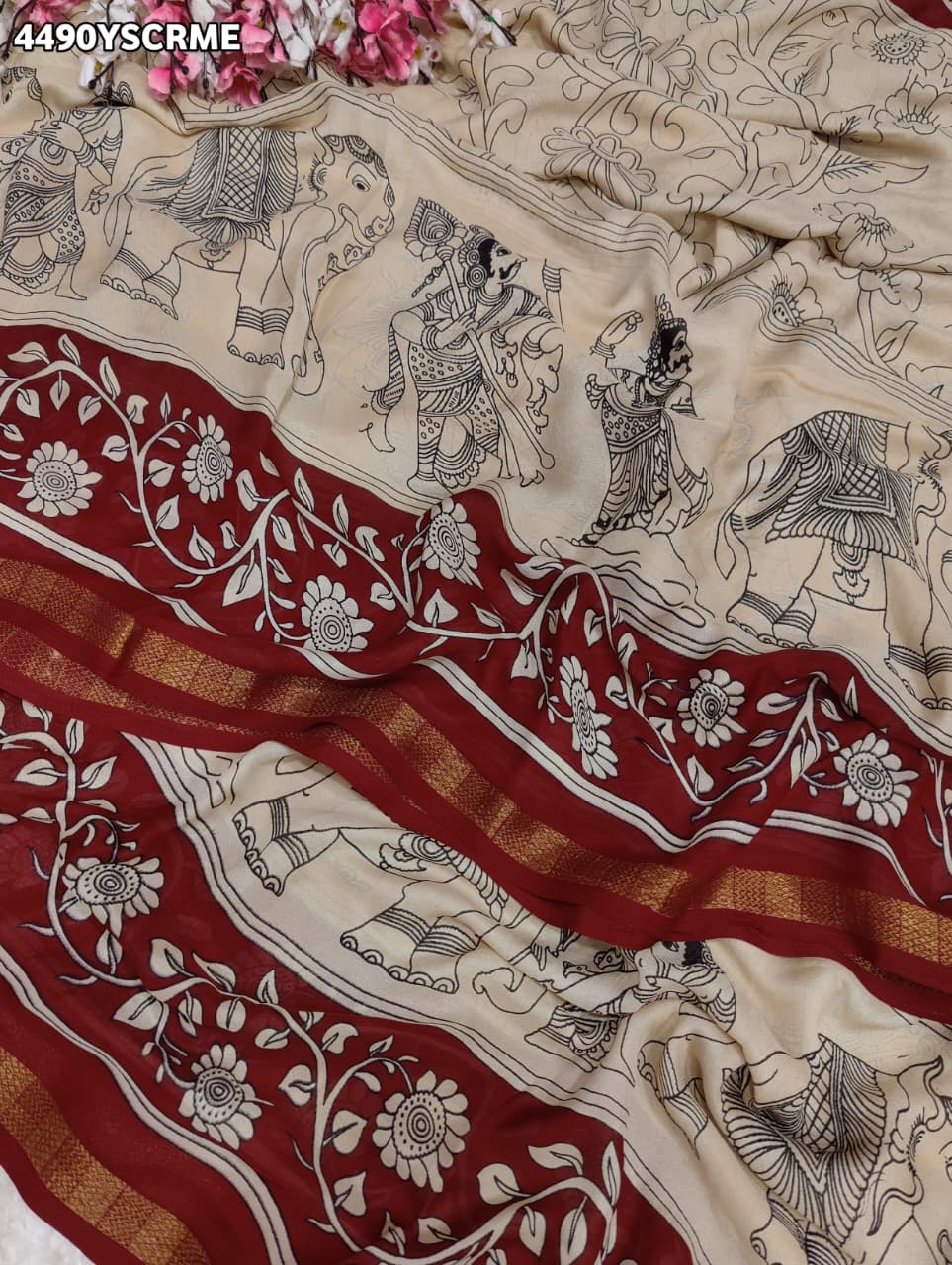 KcPc Premium Georgette Saree with Beautiful Printed Style DesignVJT
