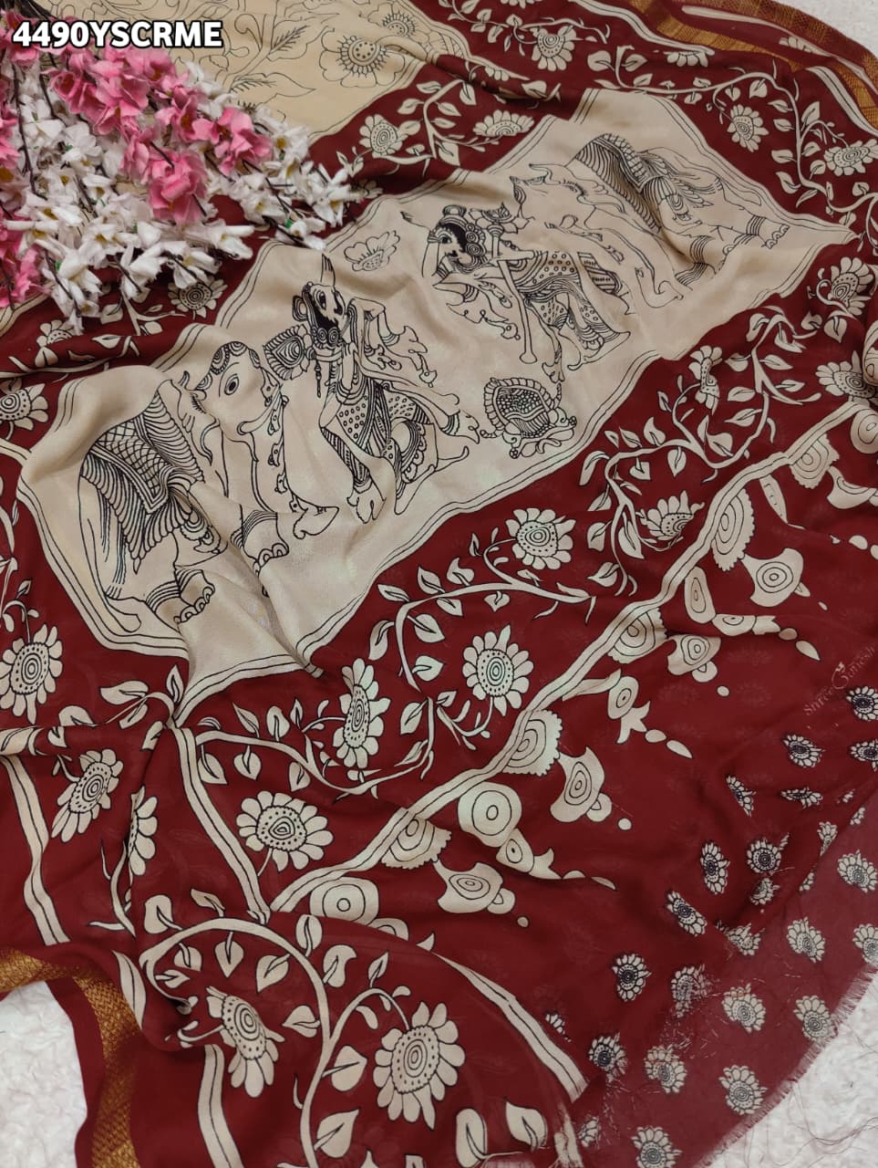 KcPc Premium Georgette Saree with Beautiful Printed Style DesignVJT