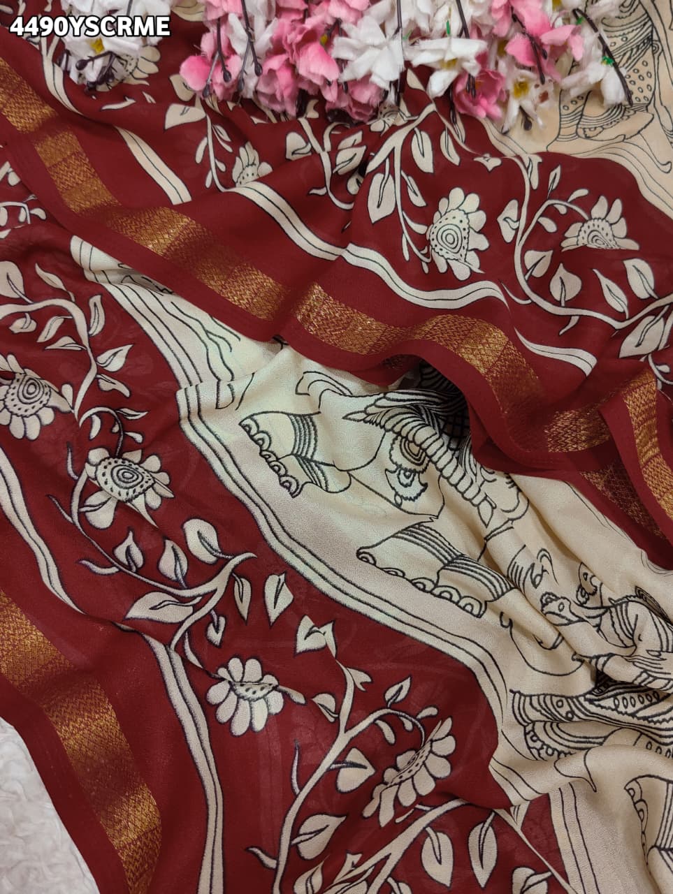 KcPc Premium Georgette Saree with Beautiful Printed Style DesignVJT
