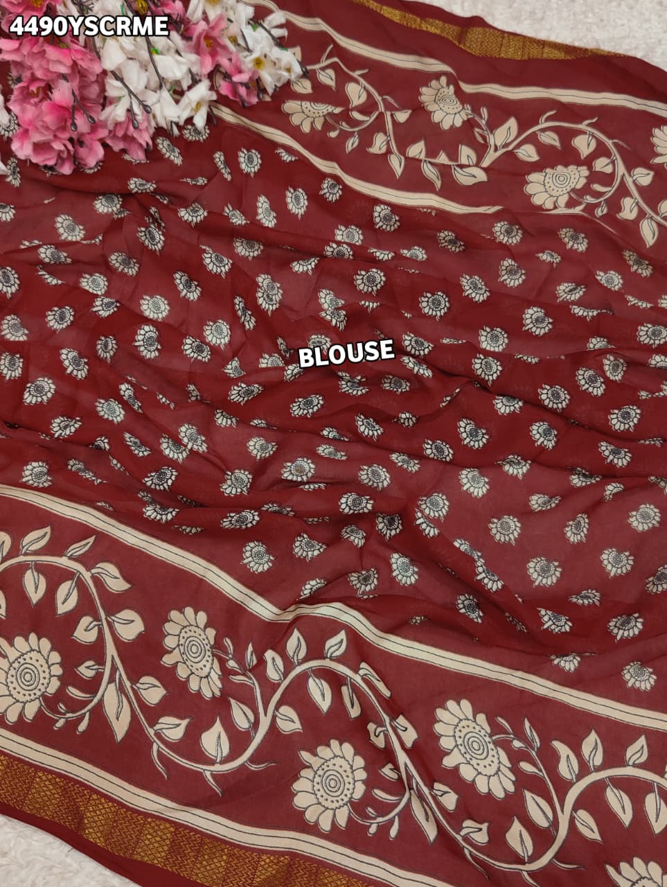 KcPc Premium Georgette Saree with Beautiful Printed Style DesignVJT