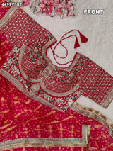 KcPc Royal Bandhani Style Georgette Saree for Celebrations BAL