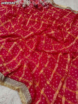 KcPc Royal Bandhani Style Georgette Saree for Celebrations BAL