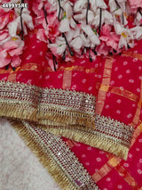 KcPc Royal Bandhani Style Georgette Saree for Celebrations BAL
