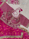KcPc Georgette Bandhani Saree with Embroidery Work BAL