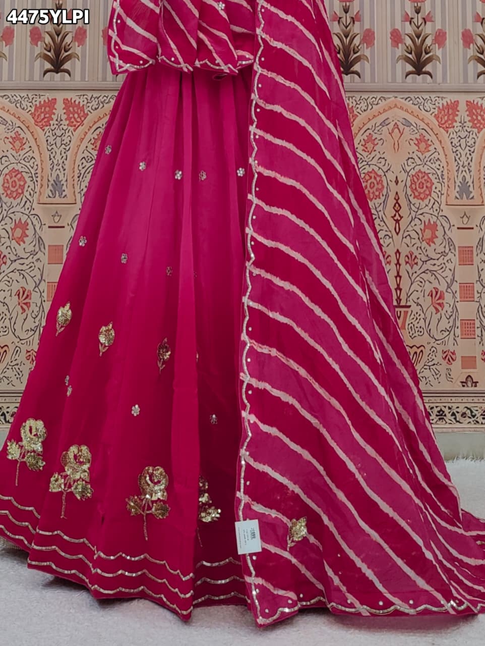 KcPc New HO Silk Leheriya Lehenga with Cutdana Tari WorkVKFH