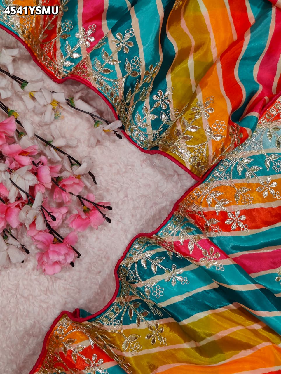 KcPc Premium Leheriya Style Sarees for Festive WearGAN