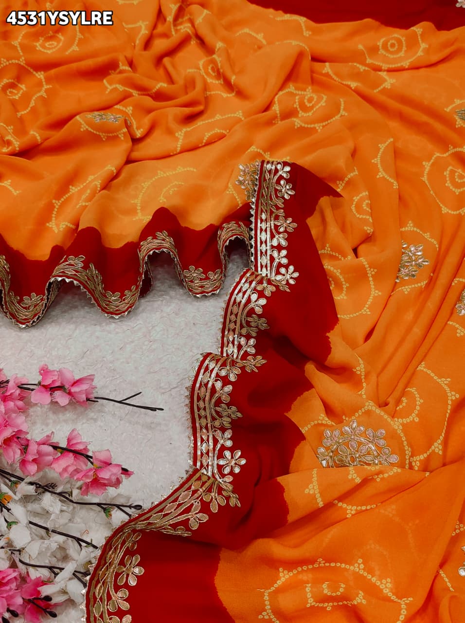 KcPc New Collection of Premium Bandhani Sarees for Every Celebration SANJU