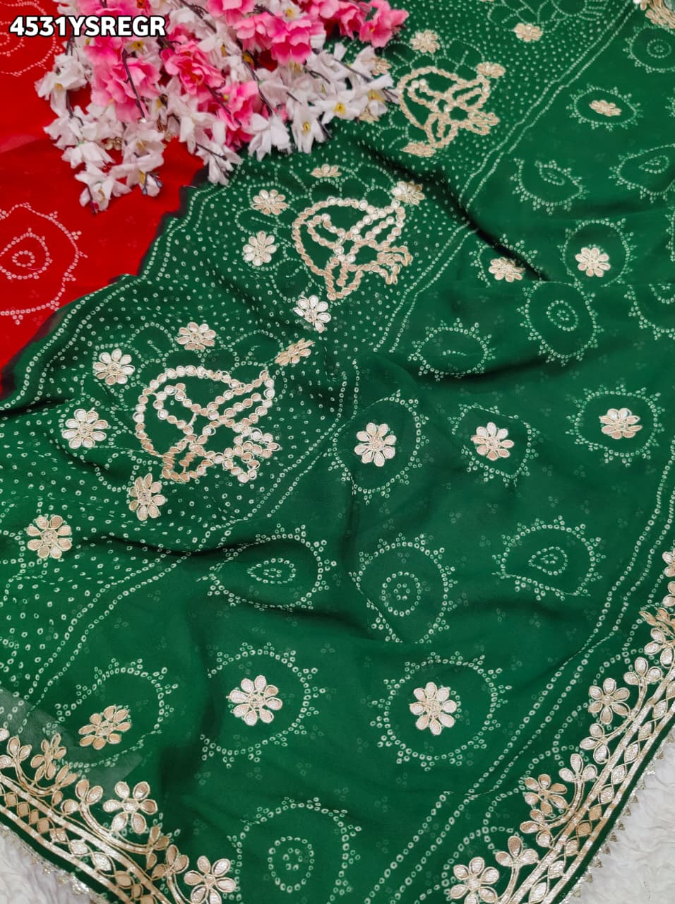 KcPc New Royal Bandhani Sarees with Festive Charm SANJU