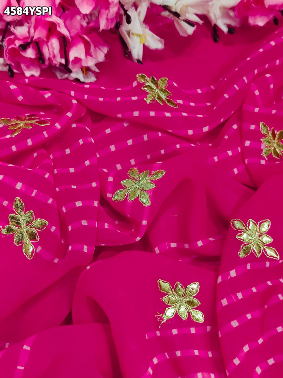KcPc Premium Gotapatti Work Leheriya Sarees CollectionSWA