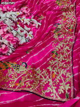 KcPc Festive Special Leheriya Sarees with Embroidery WorkSANJU
