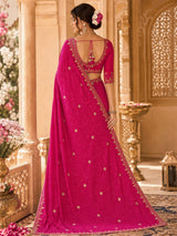 KcPc Festive Georgette Saree with Cutdana EmbroideryBAL
