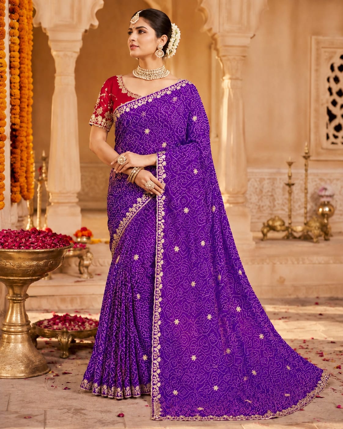 KcPc Luxury Georgette Sarees with Blouse BAL