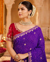 KcPc Luxury Georgette Sarees with Blouse BAL