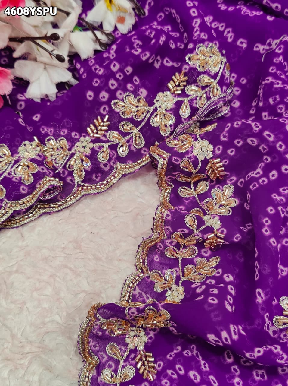 KcPc Luxury Georgette Sarees with Blouse BAL