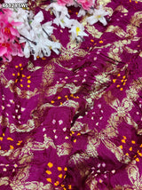 KcPc Premium Gaji Silk Bandhani Festive Wear SareesNAV