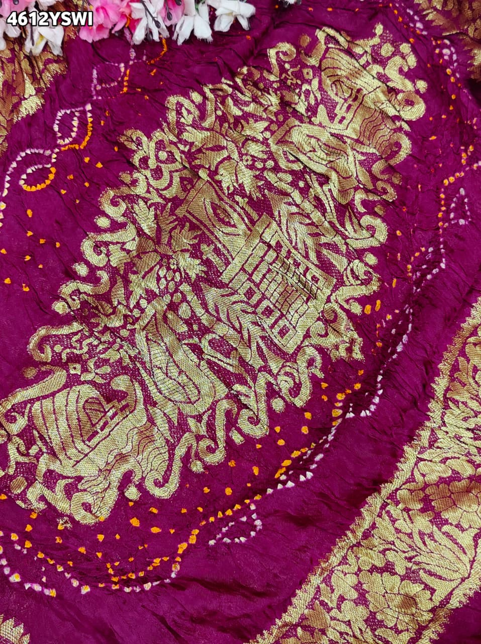 KcPc Premium Gaji Silk Bandhani Festive Wear SareesNAV