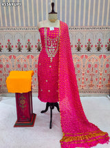 KcPc Traditional Bandhani Salwar Suits with Gotapatti WorkKML