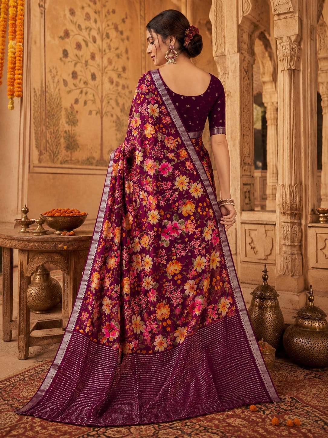 KcPc PremiumPure ChiffonPrinted Saree CollectionOPS