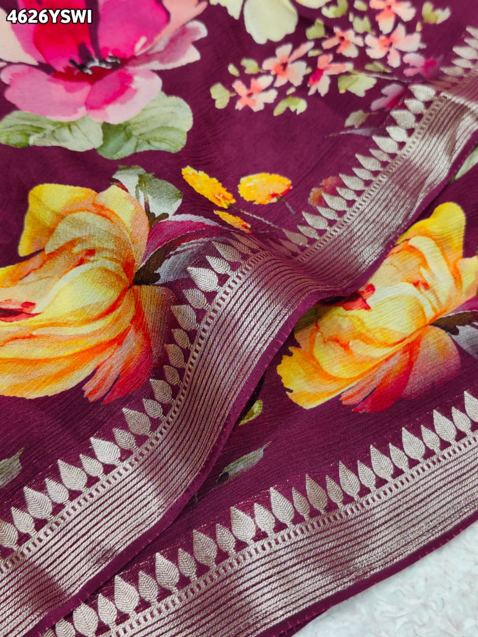 KcPc PremiumPure ChiffonPrinted Saree CollectionOPS