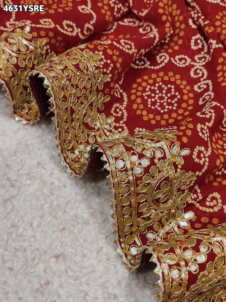 KcPc Georgette Sarees with Rich Gota Patti Work NPR
