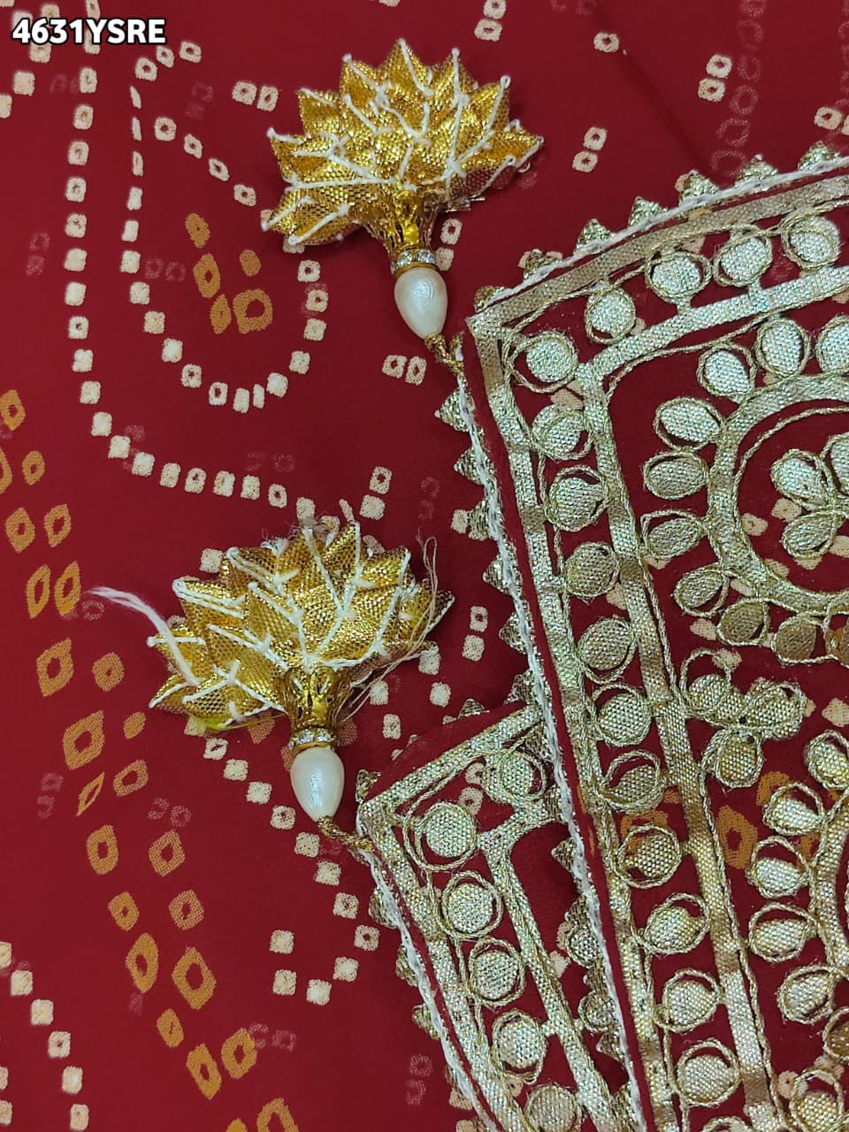 KcPc Georgette Sarees with Rich Gota Patti Work NPR