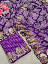 KcPc Premium Creap Silk Saree with Traditional Bandhani StyleBAL