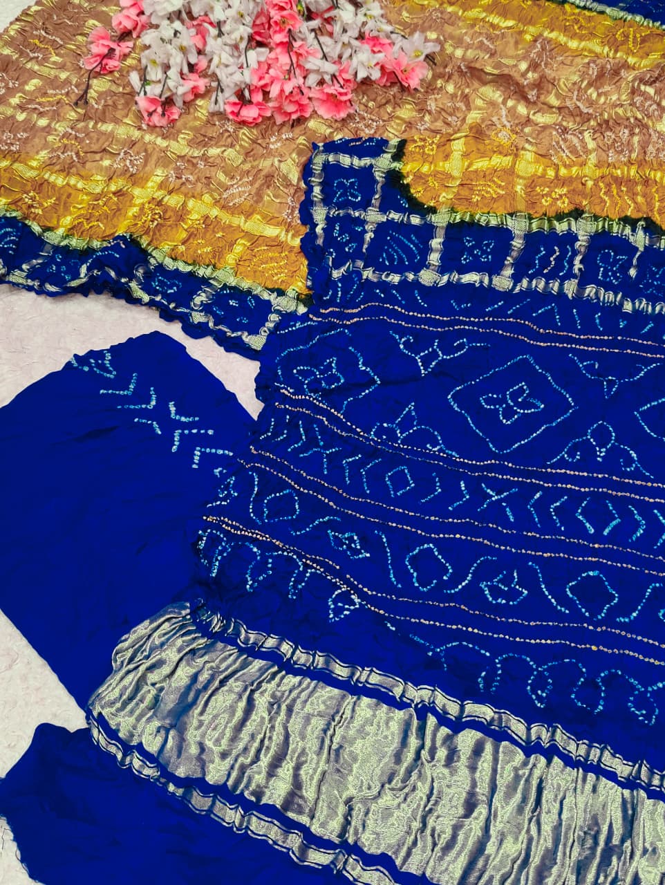 KcPc New Gaji Silk Bandhani Saree Collection NAV